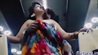 Indian Sexy Aunty Fucking Ass with Stranger In Bus