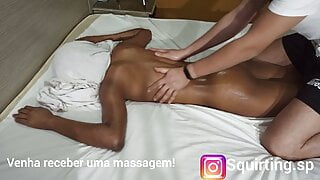 Massage of squirting #10 – 23 year old black girl part 1