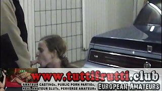 Euro amateur exhibitionist slut public sex