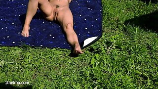 My neighbors’ daughter is tanning naked in the garden