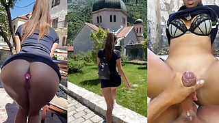 Yoya Grey – risky clothed sex in the old church