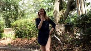 Vintage Public Paulina: Her first video stripping + cumming!